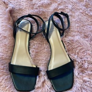 Ladies sandals. A New Day brand. Size 8. Black with ankle strap.
